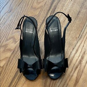 Stuart Weitzman Black Bow Heels